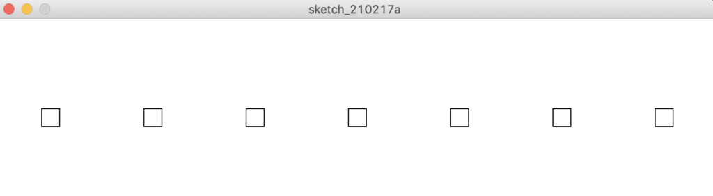 sketch of rectangles drawn with for loop across sketch