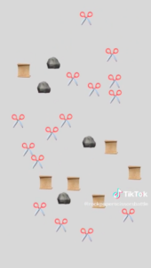 a simulation of rock paper scissors game